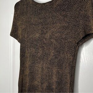 Elegant Brown Short Sleeve Top